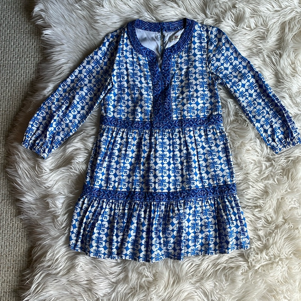 Vineyard Vines Hydrangea Geo Tiered Dress